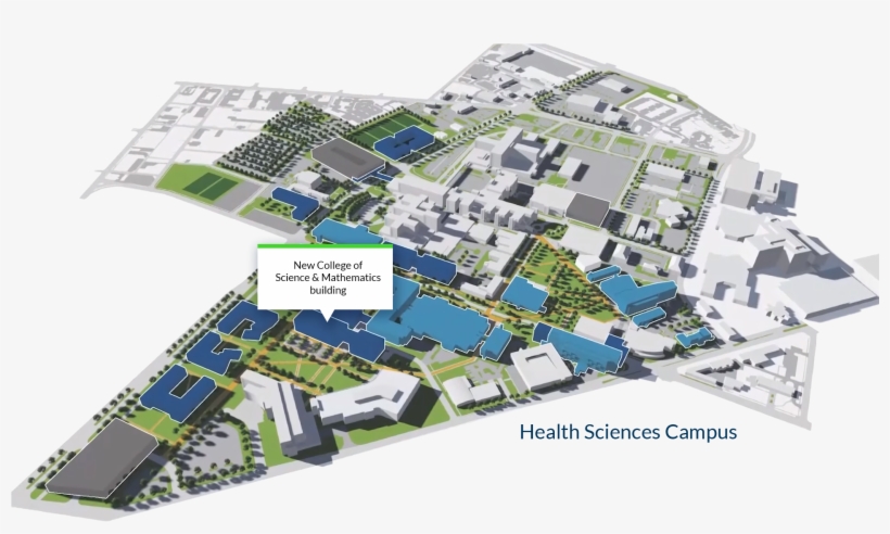 A 3d Rendering Of The Location Of The New College Of - Science, transparent png download