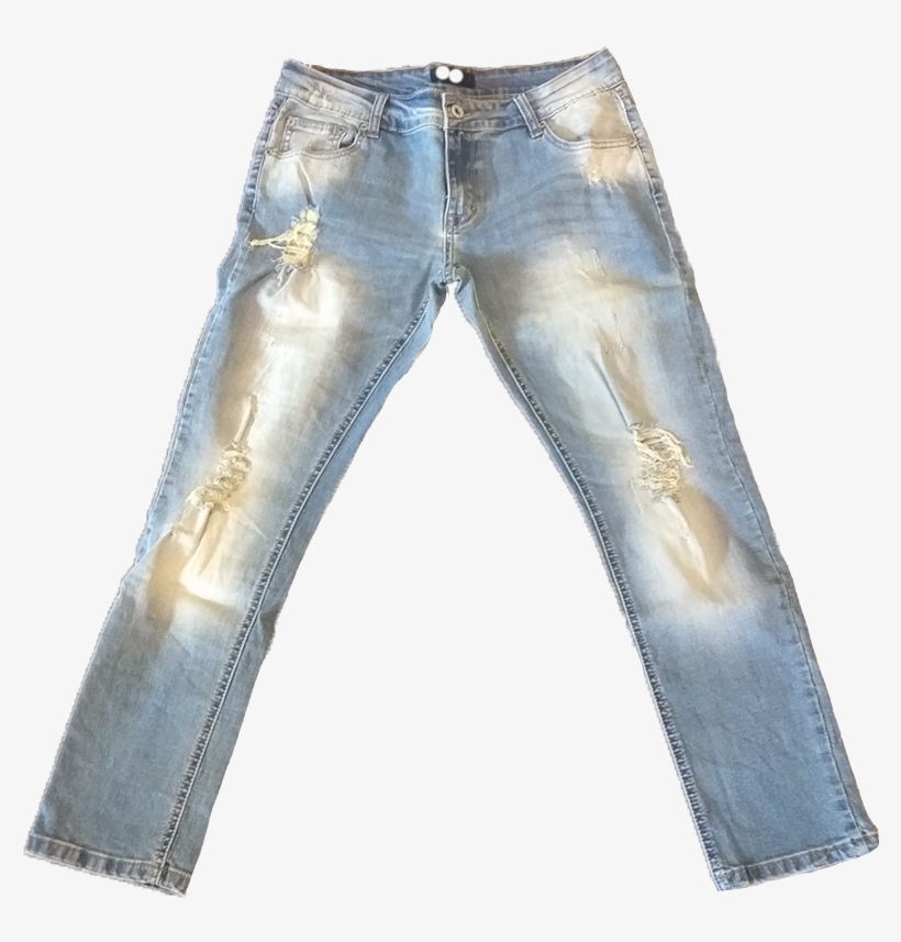 Jeans Trousers With Holes And Tears - Trousers, transparent png download