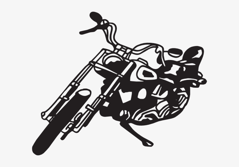 Motorcycle Black And White Images Motorcycles Free - Harley Davidson Motos Vector, transparent png download