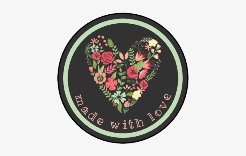 Ol325 - 1 - 67" Circle - "made With Love" Floral Heart - Mothers Doing A Good Job Quotes, transparent png download