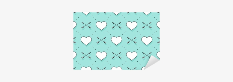 Seamless Pattern With Hearts, Arrows For Valentine - Heart, transparent png download