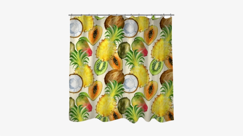 Seamless Pattern With Tropical Exotic Fruits - Fruit, transparent png download