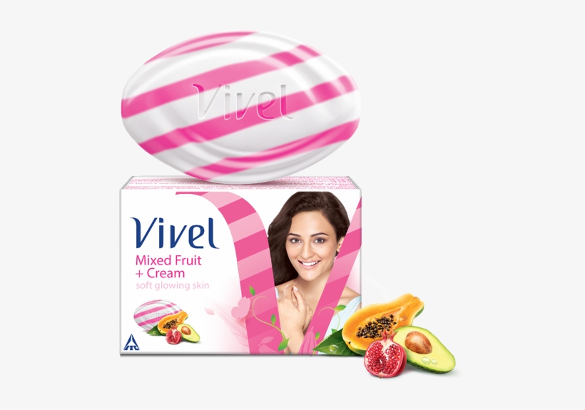 Vivel Mixed Fruits Cream Is Enriched With Pomegranates, - Vivel Aloe Vera Satin Soft Skin 64gms, transparent png download