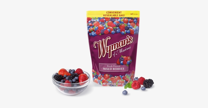 Mixed Berries - Wyman's Wild Blueberries In Water - 14 Oz Can, transparent png download