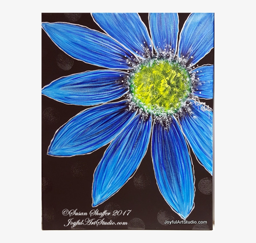 Blue Shasta Daisy, Acrylic Painting, $45 At Joyful - Shasta Daisy, transparent png download
