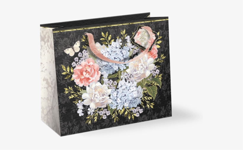 Floral Reflections Large Gift Bag - Handbag, transparent png download