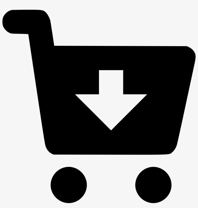 Cart Arrow Down Comments - Shopping Cart, transparent png download