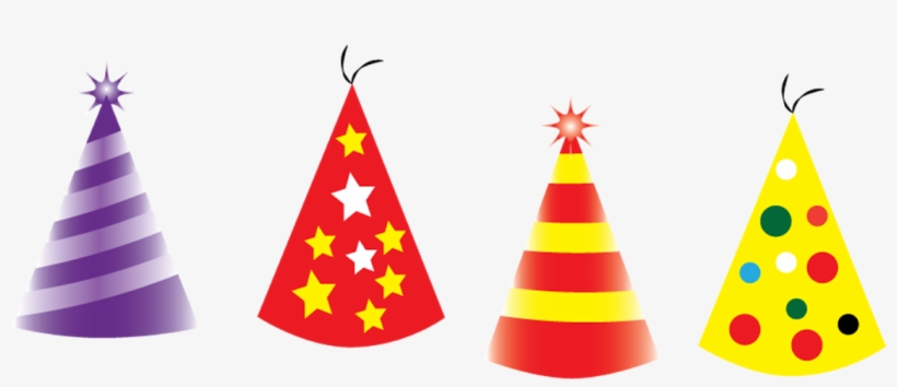 Birthday Colorful Caps Vector Png Image - Portable Network Graphics, transparent png download