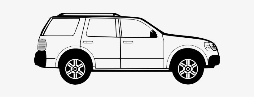 Suburban Assault Vehicle - Car Clipart Black And White, transparent png download