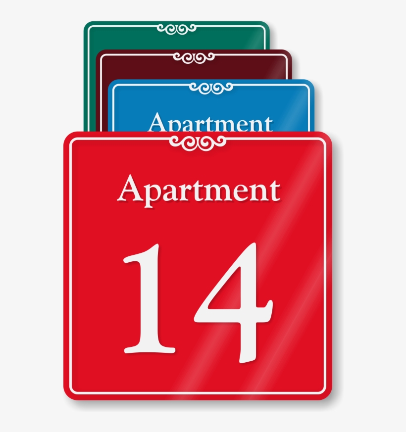 Apartment Number 14 Showcase Wall Sign, Sku Se617514 - Apartment Number 1, transparent png download