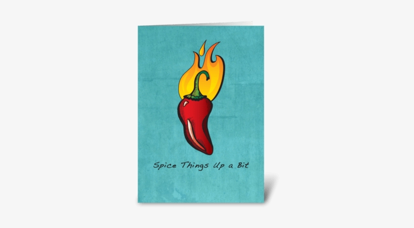 Spice Things Up A Bit Greeting Card - Cartoon, transparent png download