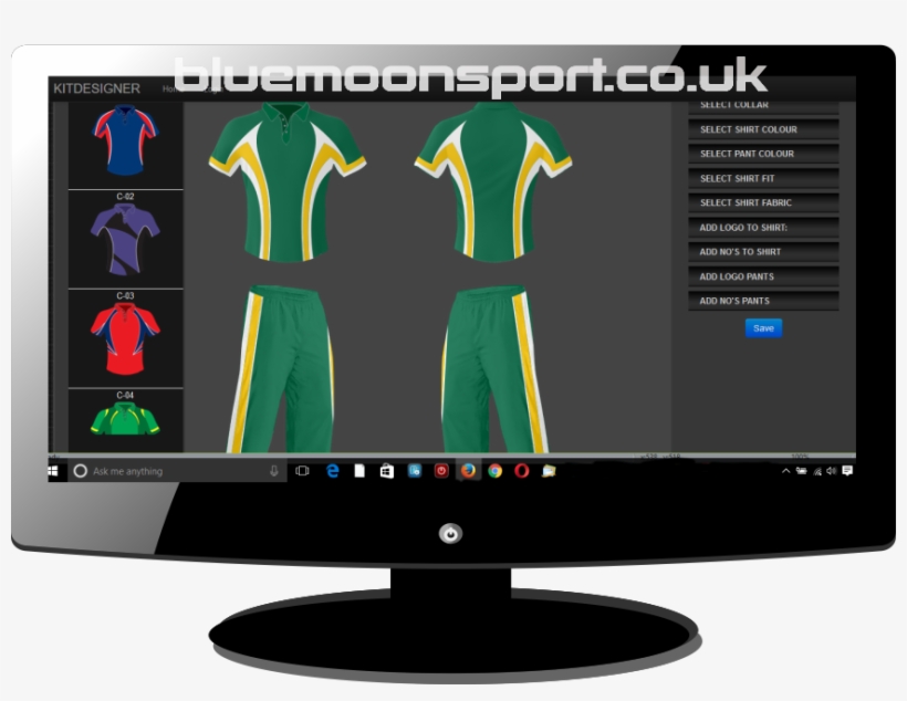 Design Your Own Cricket Kit - Monitor Vector, transparent png download