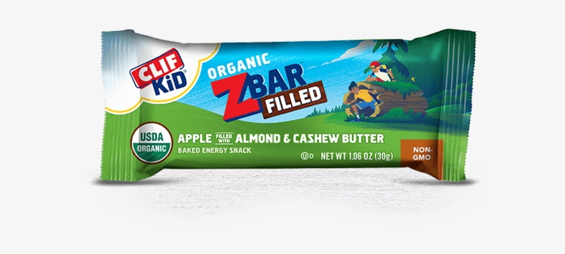Apple Almond & Cashew Butter Packaging - Clif Kid Zbar Filled, transparent png download