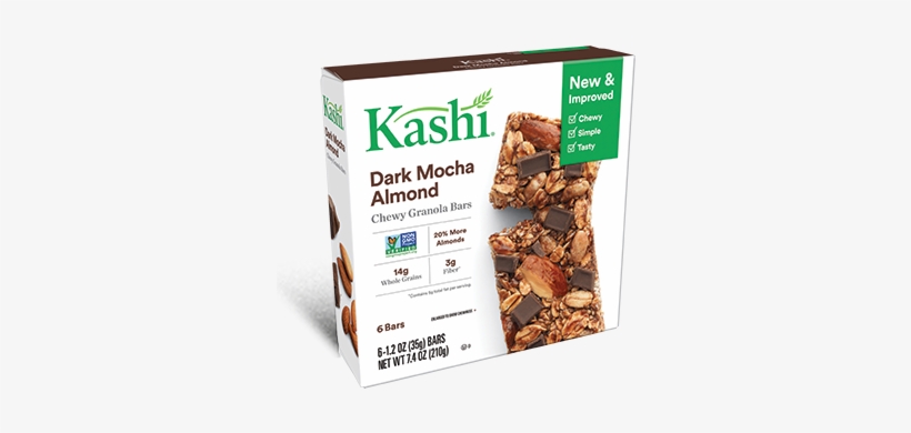 Package Shot For Kashi® Chewy Granola Bars, Dark Mocha - Kashi Dark Mocha Almond Chewy Granola Bars, transparent png download