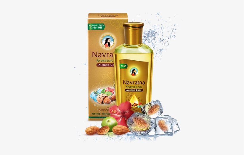 Navratna Almond Cool Oil 200 Ml, transparent png download