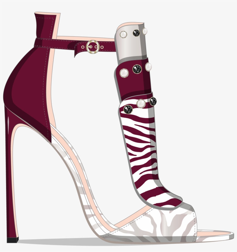 Heels Drawing Ankle Boot - Drawing, transparent png download