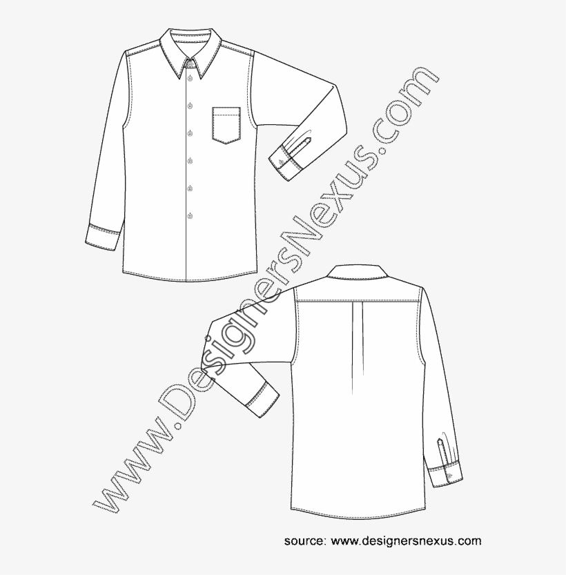 Classic Mens Dress Shirt - Baby Doll Dress Drawing, transparent png download