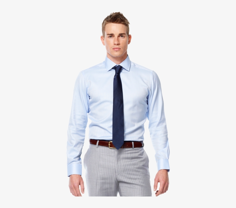 5 Essential Men's Dress Shirts Of Summer - Светло Синя Риза И Вратовръзка, transparent png download
