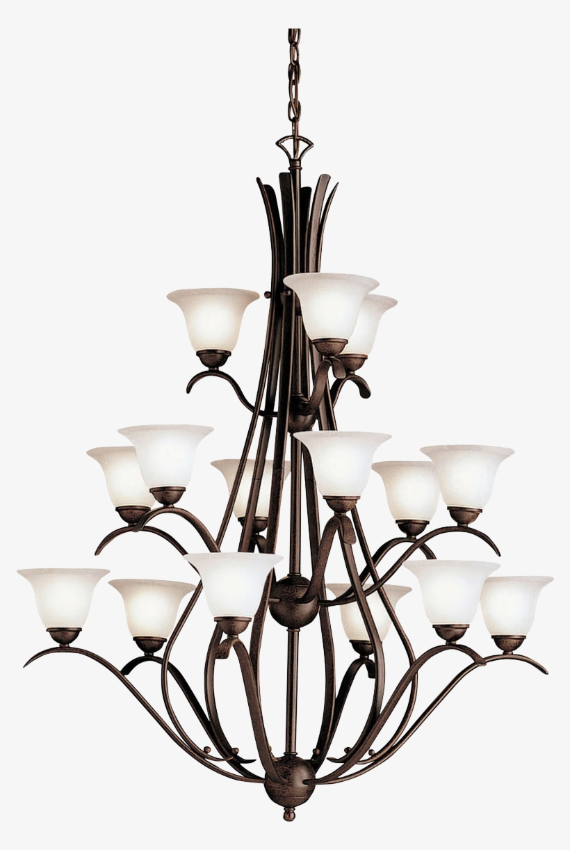 Larger View Rollover To Zoom - Kichler Lighting 2523tz 15 Light Dover Chandelier,, transparent png download