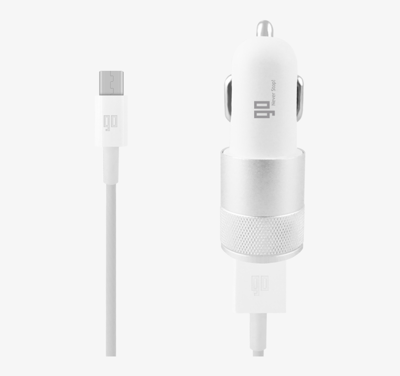 Car Charger With Microusb Connector And Extra Usb That - Usb Cable, transparent png download