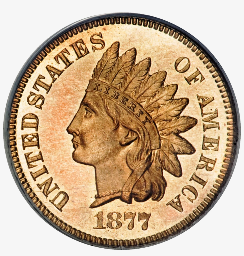 Gold Cent Dealer - 1877 United States Coin, transparent png download