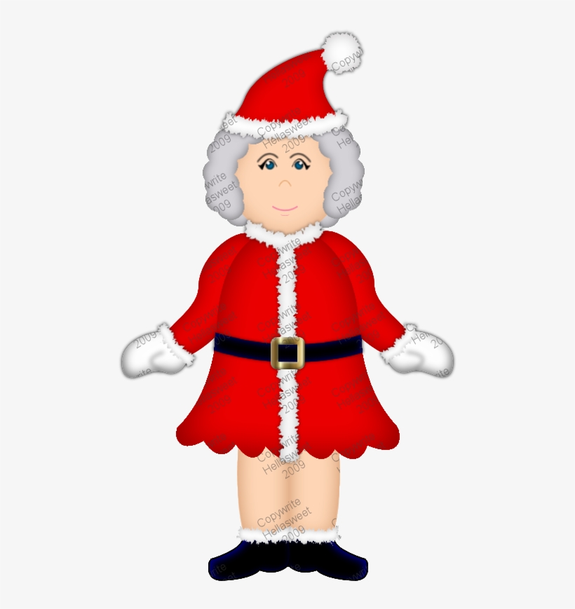 Image Black And White Library Claus By Hellasweet On - Mrs Claus Png, transparent png download