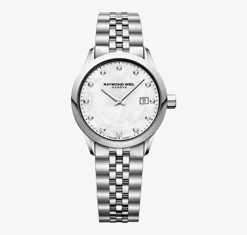 Freelancer Ladies 12 Diamond Steel Bracelet Quartz - Raymond Weil Lady Watch, transparent png download