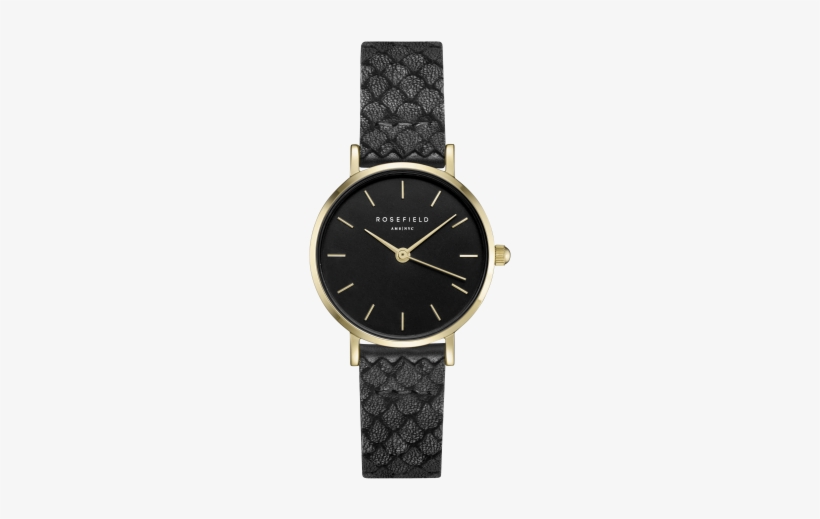 Rosefield The Small Edit Black Black Gold Watch Rf - 26bbg 262, transparent png download