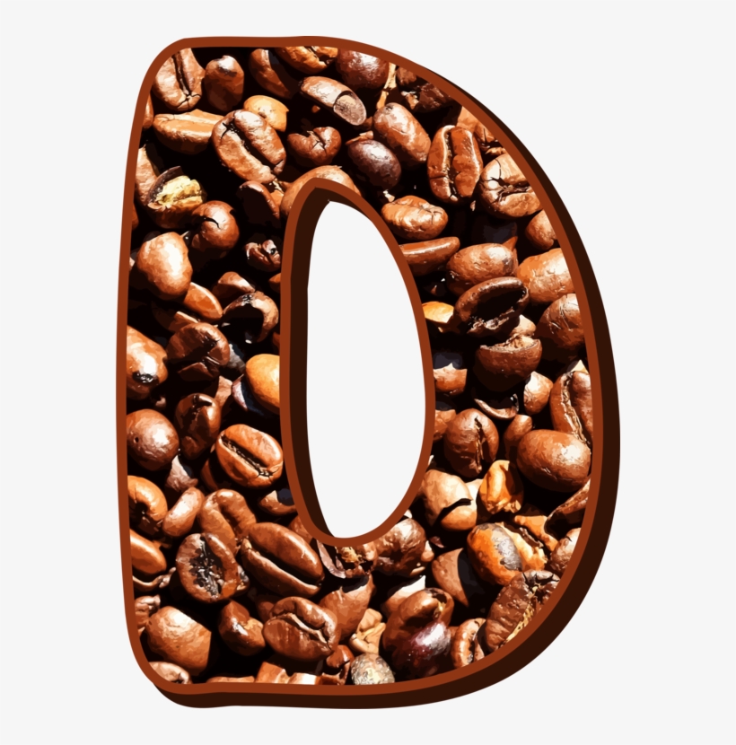 Jamaican Blue Mountain Coffee Cafe Coffee Bean Coffee - Letters With Coffee Bean, transparent png download