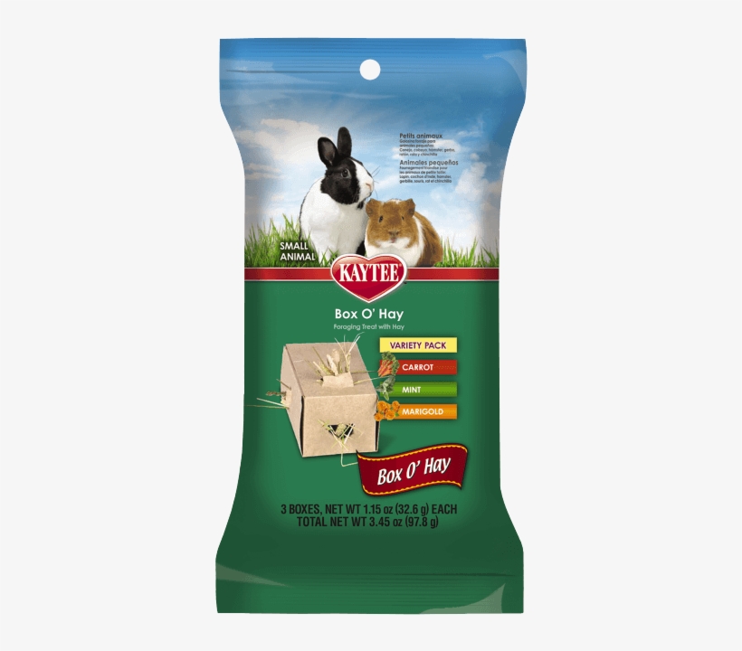 Kaytee Box O' Hay Variety Pack Carrot, Mint, And Marigold - Kaytee Clean & Cozy Natural Small Animal Bedding,, transparent png download