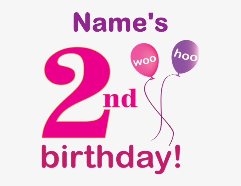 Custom 2nd Birthday Girl T-shirt - Guess What It My Birthday, transparent png download
