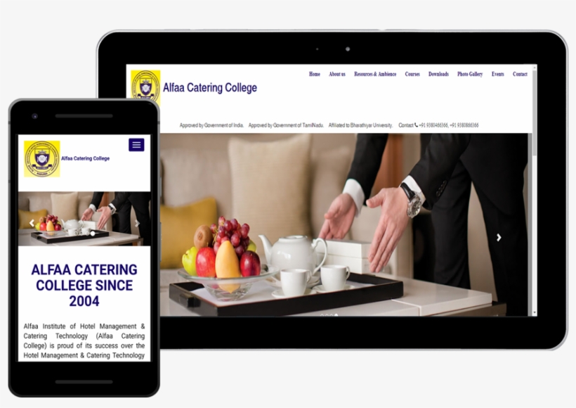 Alpha Catering College - Web Page, transparent png download