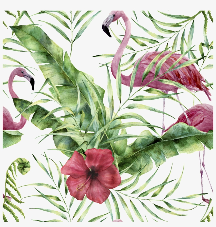 Flamingo Background Jpg Background About Background,fill - Obrazy Z Egzotycznymi Kwiatami, transparent png download