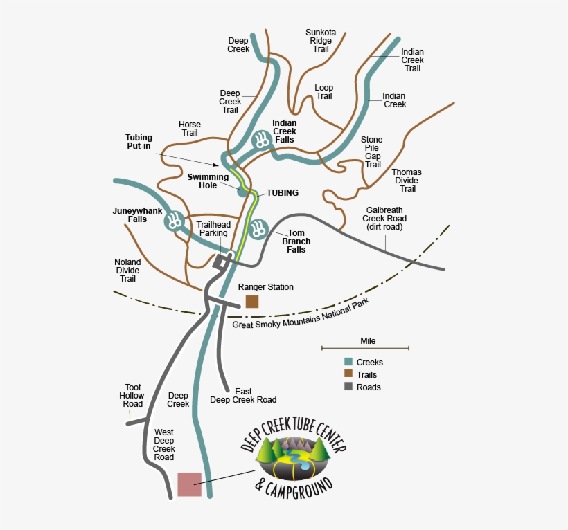 Deep Creek Trails & Waterfalls - Deep Creek Waterfall Hike, transparent png download