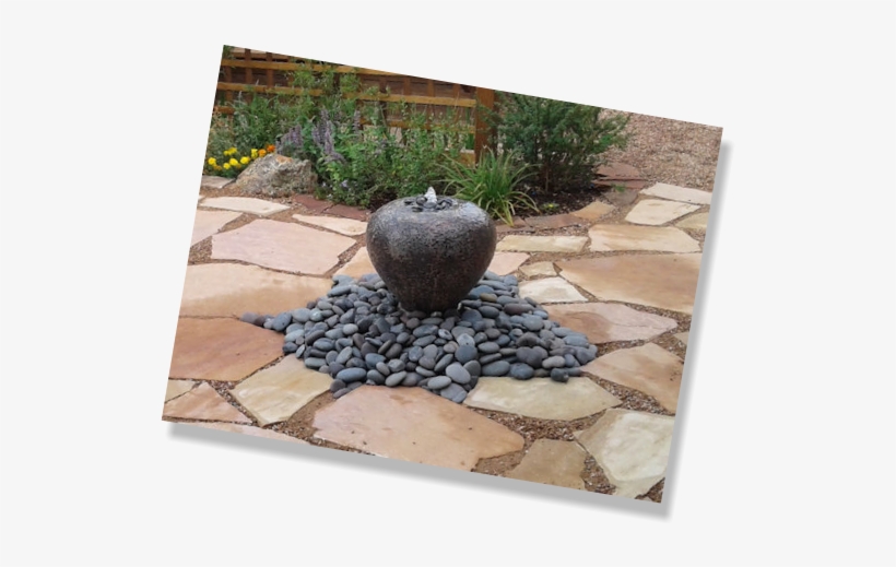 Water Appears To Flow From The Fountain Into The Ground - Pebble, transparent png download