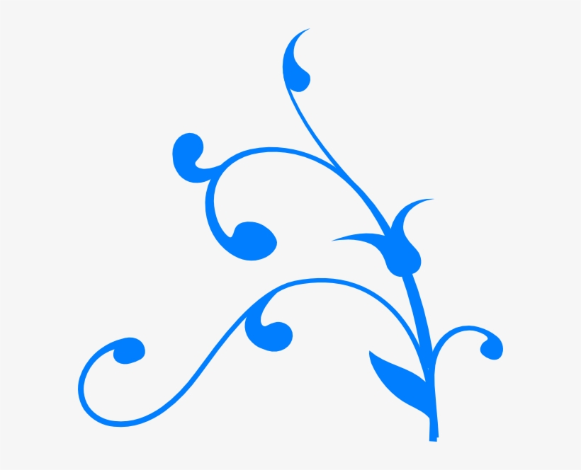 Jpg Royalty Free Stock Blue Swirl Clip Art At Clker - Tree Branch Clip Art, transparent png download