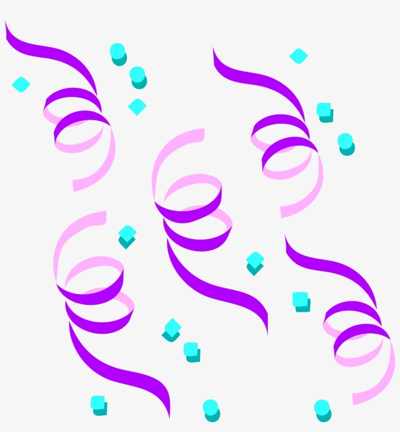 Party Clipart Swirl - Confetti Clip Art, transparent png download