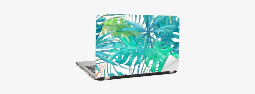 Summer Seamless Pattern With Watercolor Palm Leaves - Watercolor Painting, transparent png download
