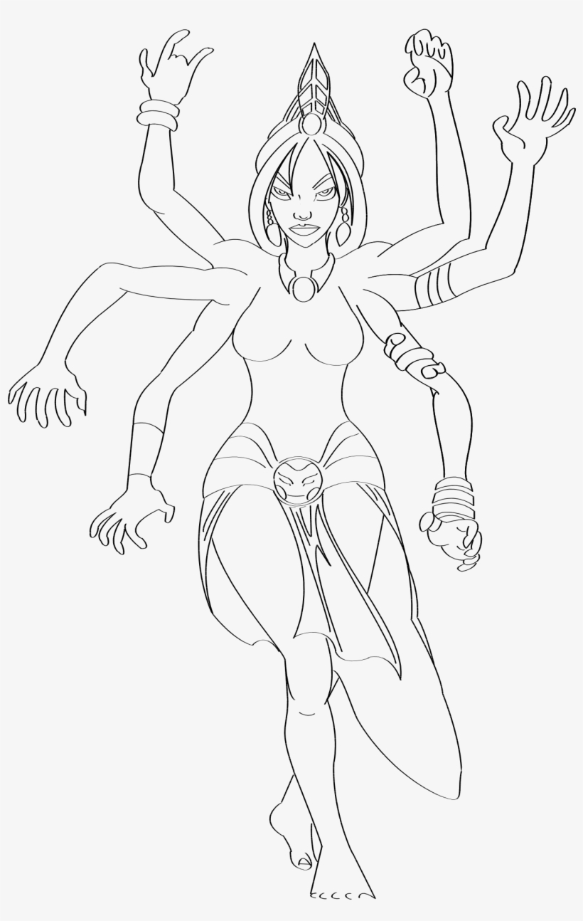 Drawing Hindu Mythology 17 - Line Art, transparent png download