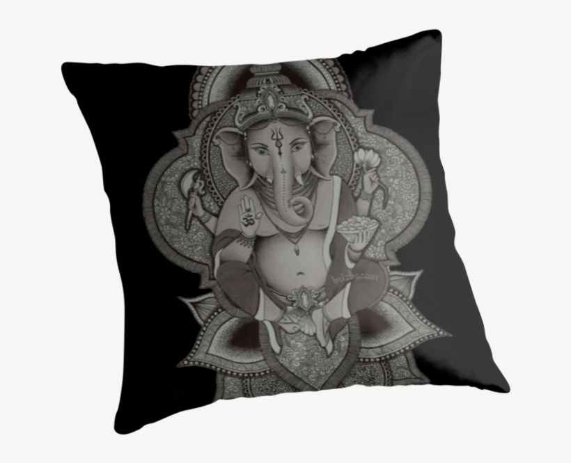 Black" Throw Pillows By Brizbazaar - Pillow, transparent png download