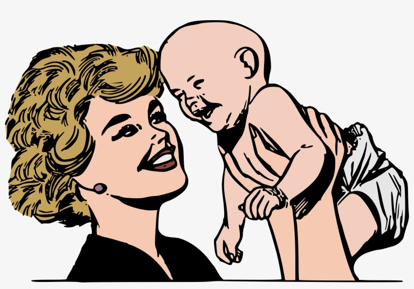 Image - Mom Holding Baby Clipart, transparent png download