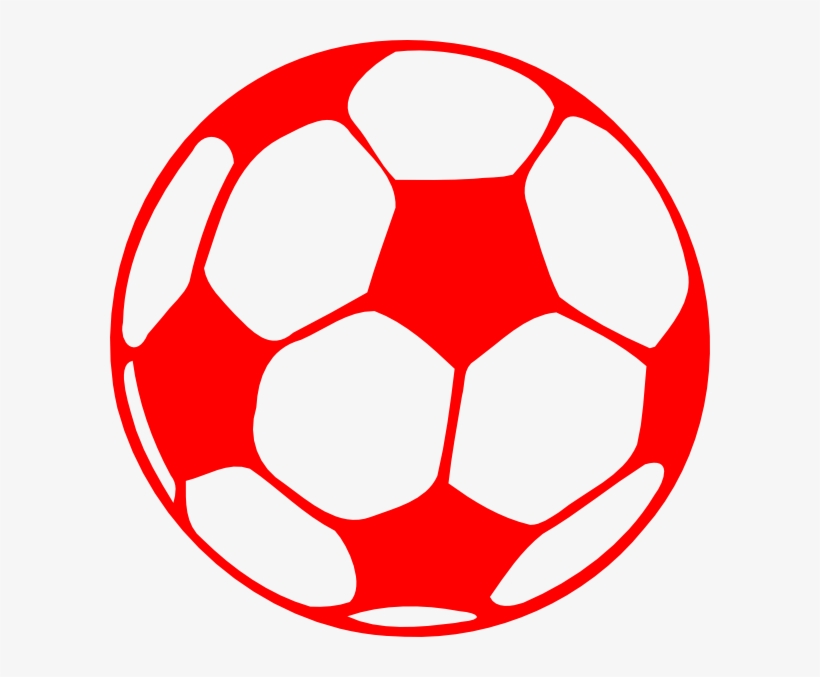 soccer ball red white and blue