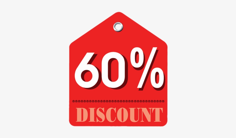 60% Discount Label - 90% Discount, transparent png download