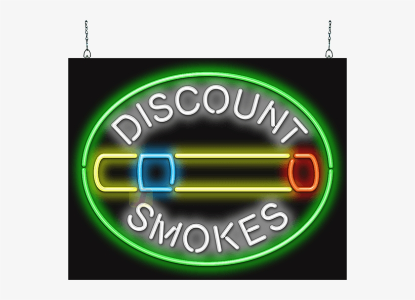 Discount Smokes With Graphic Neon Sign - Cannabis, transparent png download