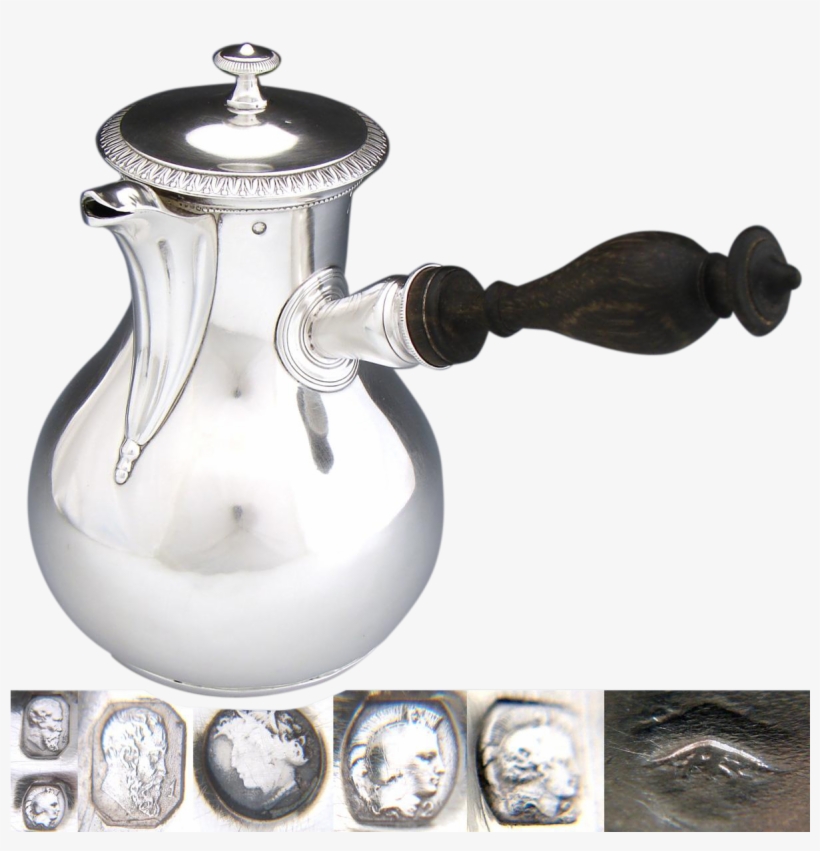 Antique French Sterling Silver Chocolate Pot, Warm - Silver, transparent png download