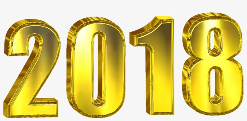 New Year Whatsapp 2018 3d Hd Images - Number, transparent png download