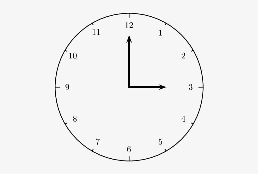 Enter Image Description Here - Clock Pointing To 3, transparent png download