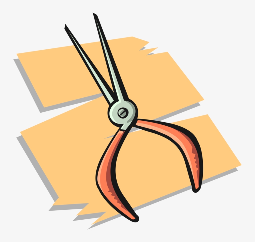 Needle Nose Pliers Royalty Free Vector Clip Art Illustration - Vector Graphics, transparent png download
