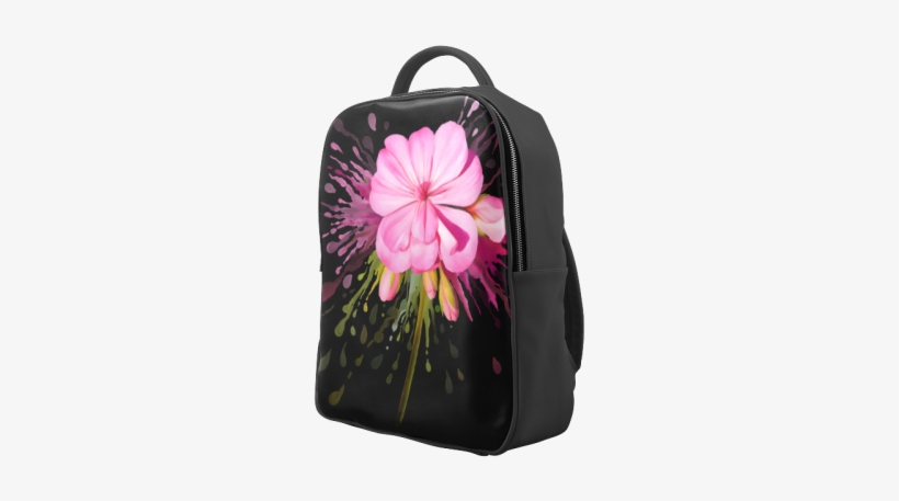 Pink Flower Color Splash, Watercolor Popular Backpack - Garment Bag, transparent png download