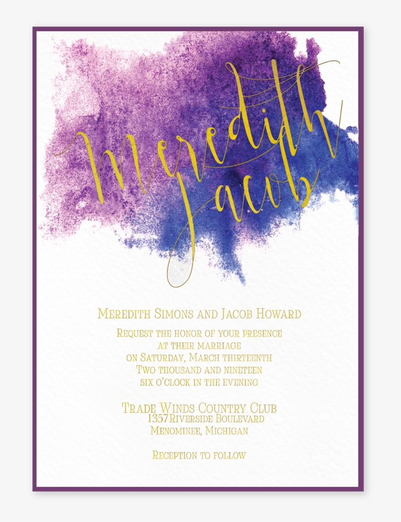 Reception Card Splash Of Colors - Invitation Of Color Splash Party, transparent png download